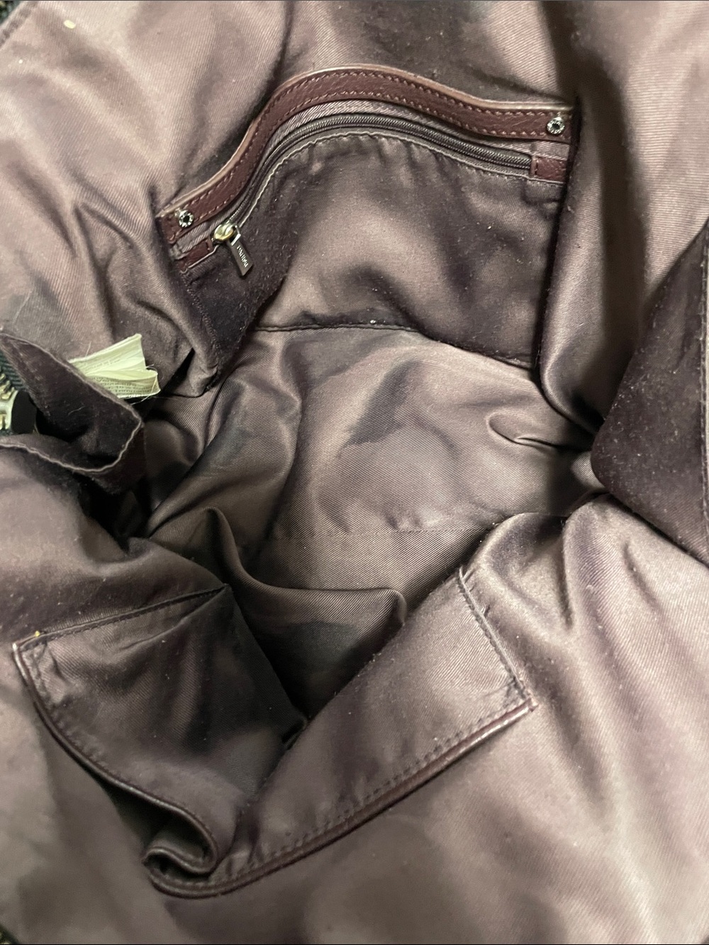 Danier Burgundy Leather Bag - Picture 6 of 7